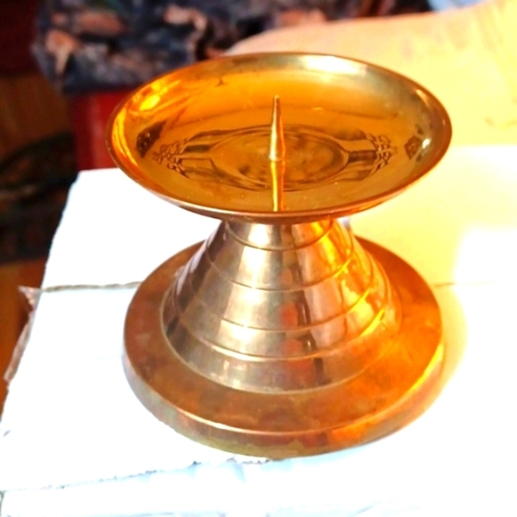 Solid Brass  Vintage Candleholders 2 - Picture 1 of 4